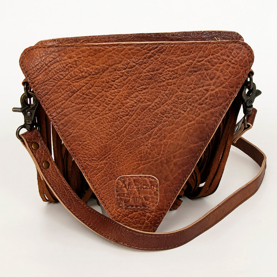American Darling Cross body Bag, Genuine Leather Western Purse with Hair-On Cowhide, Handcrafted Fringes & YKK Zipper