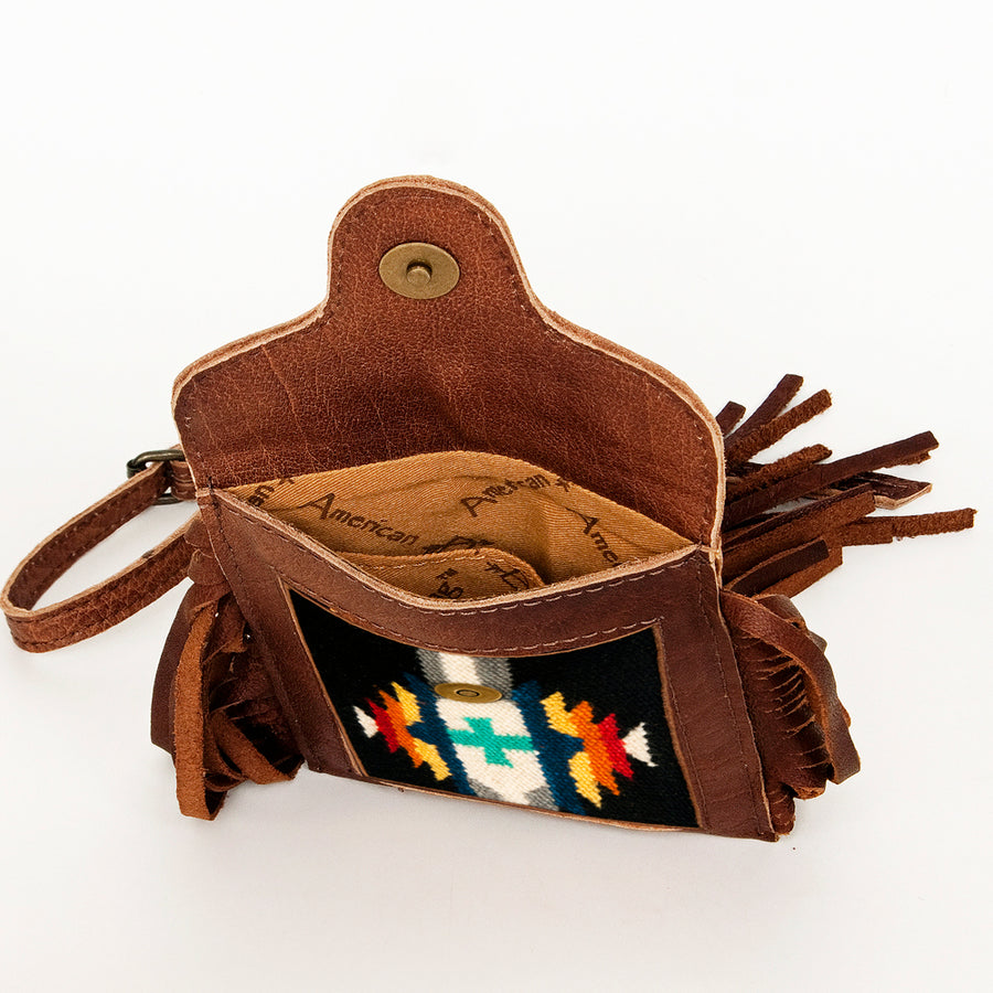 American Darling Cell phone holder, Hair-On Cowhide & Genuine Vegetable-Tanned Leather, Small Western Crossbody Purse