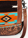 American Darling Saddle Blanket Hair On Genuine Leather Women Bag Western Handbag Purse