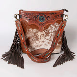 OHLAY KBK103 HOBO Hand Tooled Hair-on Genuine Leather women bag western handbag purse