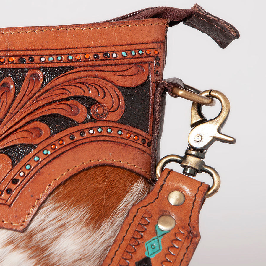 OHLAY Hobo Hand Tooled Hair-On Genuine Leather Women Bag Western Handbag Purse | Womens Handbags Belt for Summer