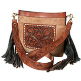 OHLAY KBK105 HOBO Hand Tooled Hair-on Genuine Leather women bag western handbag purse