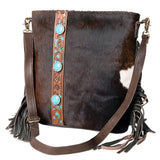 OHLAY KBK106 HOBO Hand Tooled Hair-on Genuine Leather women bag western handbag purse