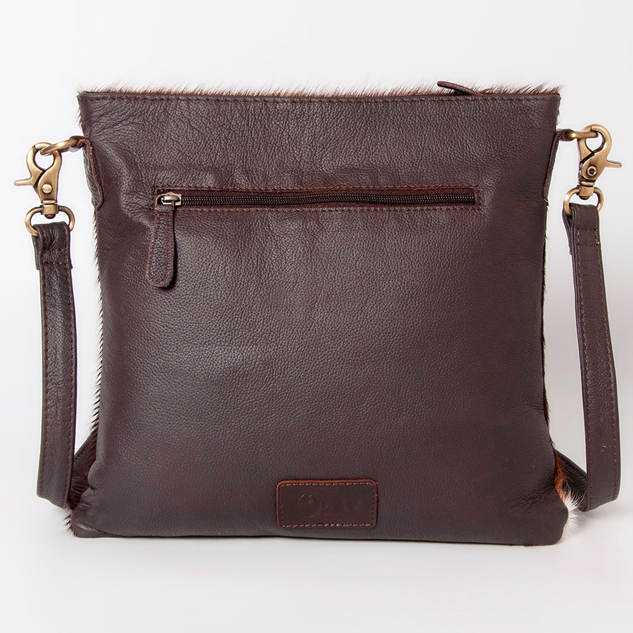 Ohlay Bags KBK109 Cross Body I Hand Tooled Hair-On Genuine Leather Women Bag Western Handbag Purse