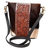 OHLAY KBK119 HOBO Hand Tooled Hair-on Genuine Leather women bag western handbag purse