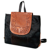 OHLAY KBK125 Backpack Hand Tooled Hair-On Genuine Leather women bag western handbag purse