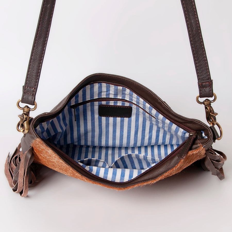 OHLAY Hobo Hand Tooled Hair-On Genuine Leather Women Bag Western Handbag Purse | Womens Handbags Belt for Summer
