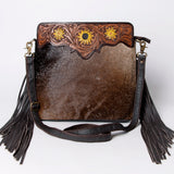 KBA102 Ohlay Western Genuine Hair-On Leather Hand Tooled Women Crossbody Bags