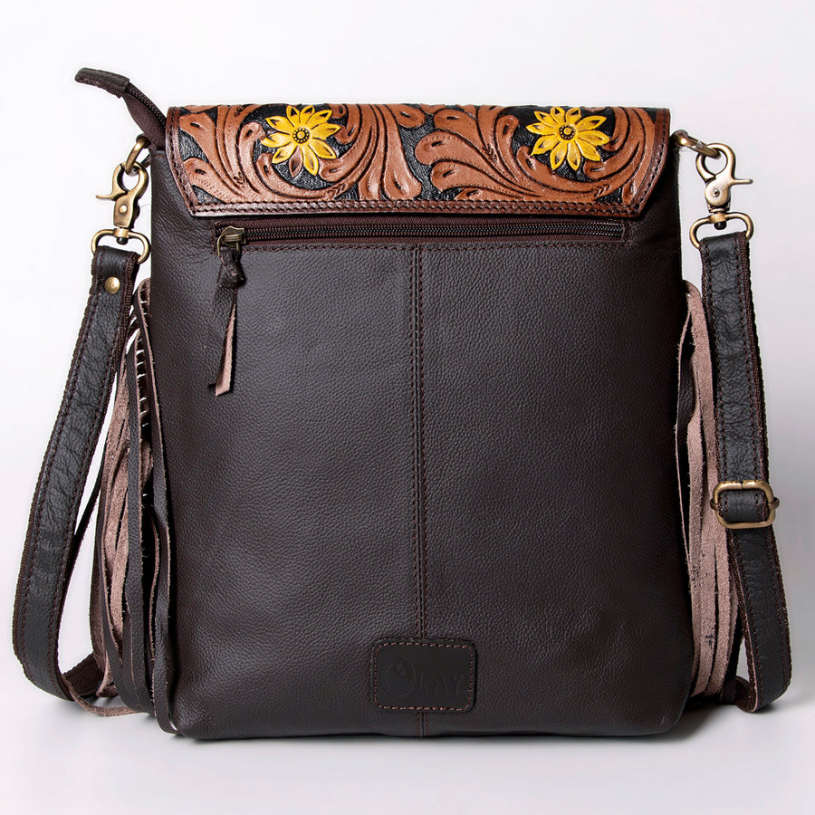 OHLAY Messenger Hand Tooled Hair-On Genuine Leather Women Bag Western Handbag Purse | Womens Handbags Belt for Summer