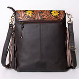 OHLAY MESSENGER Hand Tooled Hair-on Genuine Leather women bag western handbag purse