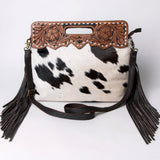 OHLAY SKBA105 Clutch Hand Tooled Hair-On Genuine Leather women bag western handbag purse