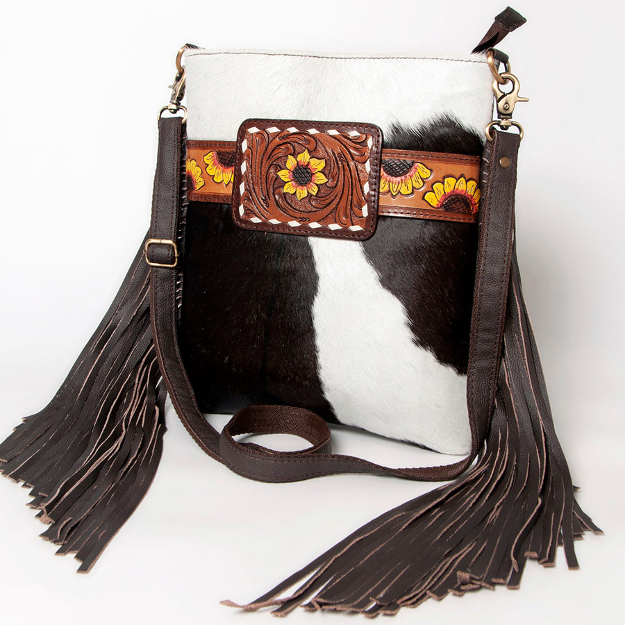 Ohlay Bags KBA110 Cross Body I Hand Tooled Hair-On Genuine Leather by Hilason – Cowboy and equestrian accessories