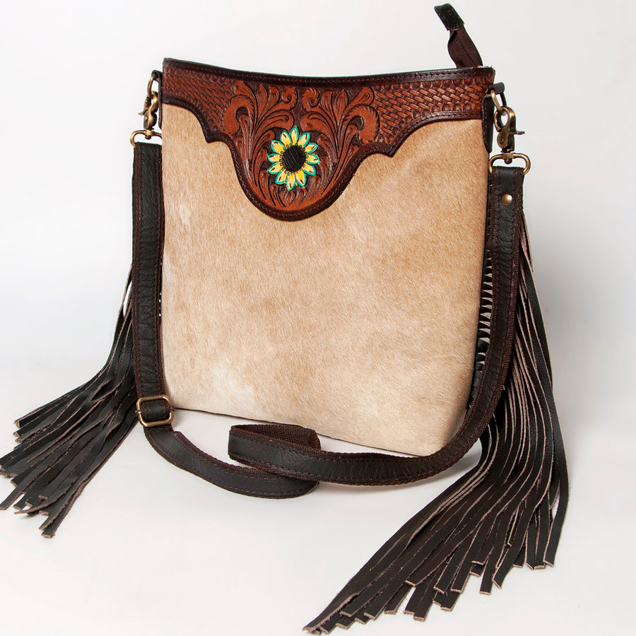 Ohlay Bags KBA114 Cross Body I Hand Tooled Hair-On Genuine Leather by Hilason – Cowboy and equestrian accessories