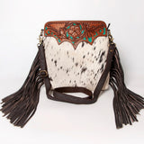 Ohlay Bags SKBA116 Cross Body I Hand Tooled Hair-On Genuine Leather Women Bag Western Handbag Purse