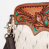 Ohlay Bags SKBA116 Cross Body I Hand Tooled Hair-On Genuine Leather Women Bag Western Handbag Purse