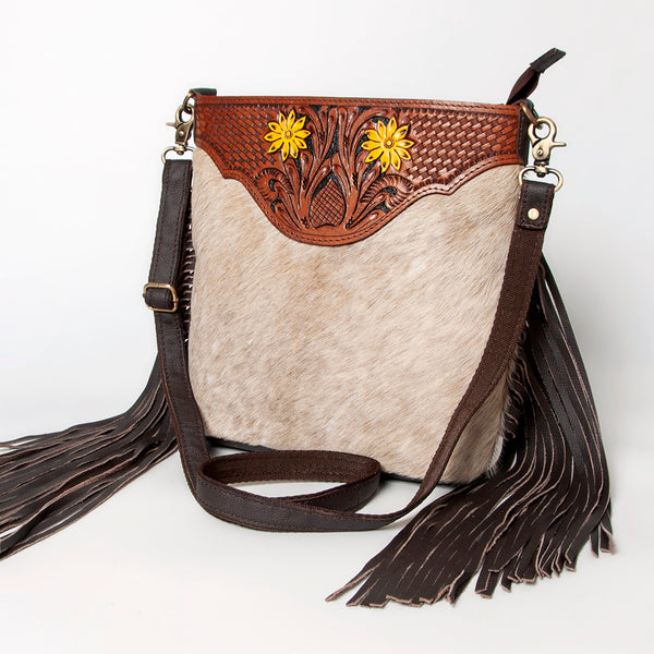 Ohlay Bags KBA117 Cross Body I Hand Tooled Hair-On Genuine Leather by Hilason – Cowboy and equestrian accessories