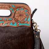 OHLAY KBA118 Clutch Hand Tooled Hair-On Genuine Leather women bag western handbag purse