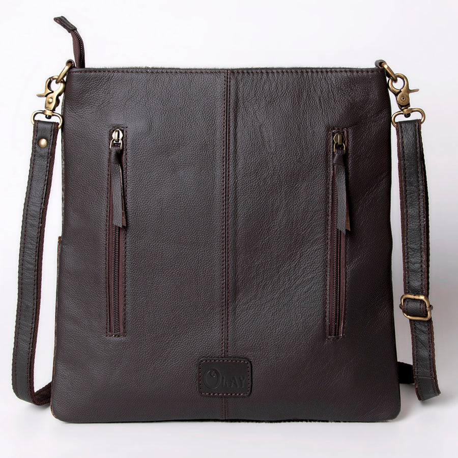 Ohlay Bags KBA119 Cross Body I Hand Tooled Hair-On Genuine Leather Women Bag Western Handbag Purse