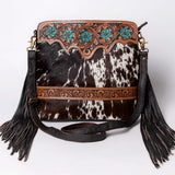 Ohlay Bags KBA120 Cross Body I Hand Tooled Hair-On Genuine Leather Women Bag Western Handbag Purse