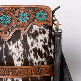 Ohlay Bags KBA120 Cross Body I Hand Tooled Hair-On Genuine Leather Women Bag Western Handbag Purse