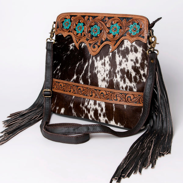 Ohlay Bags KBA120 Cross Body I Hand Tooled Hair-On Genuine Leather by Hilason – Cowboy and equestrian accessories