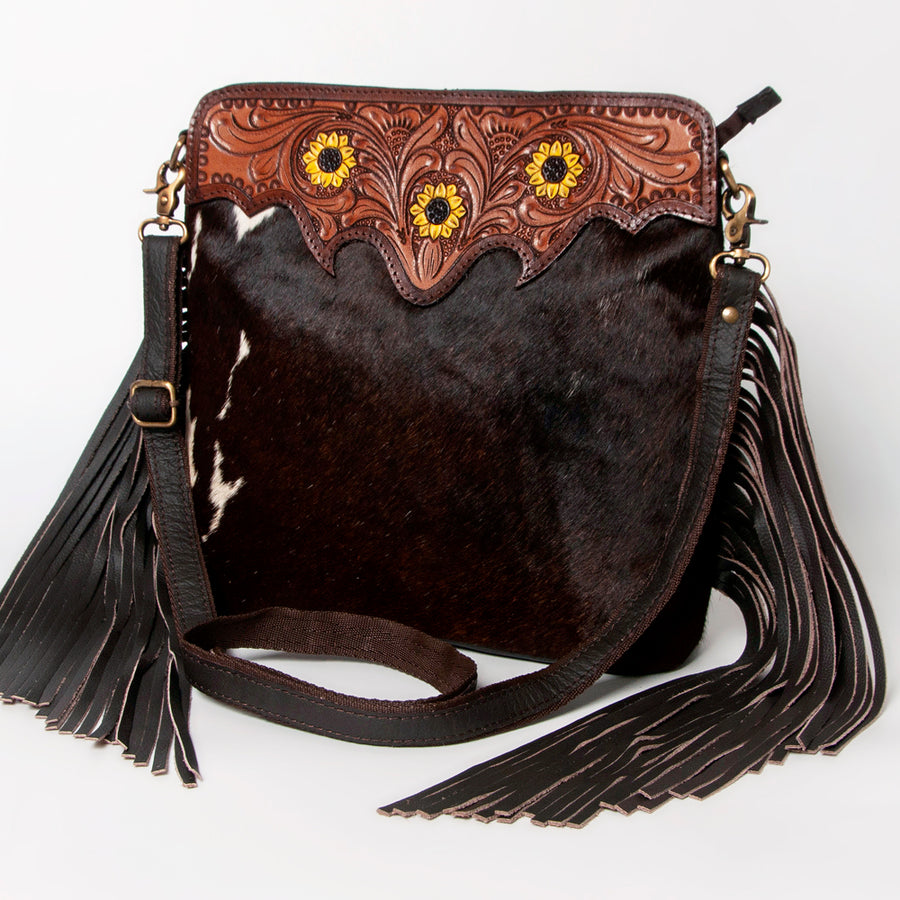 Ohlay Bags KBA121 Cross Body I Hand Tooled Hair-On Genuine Leather by Hilason – Cowboy and equestrian accessories