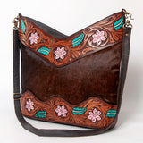 OHLAY KBA122 HOBO Hand Tooled Hair-on Genuine Leather women bag western handbag purse