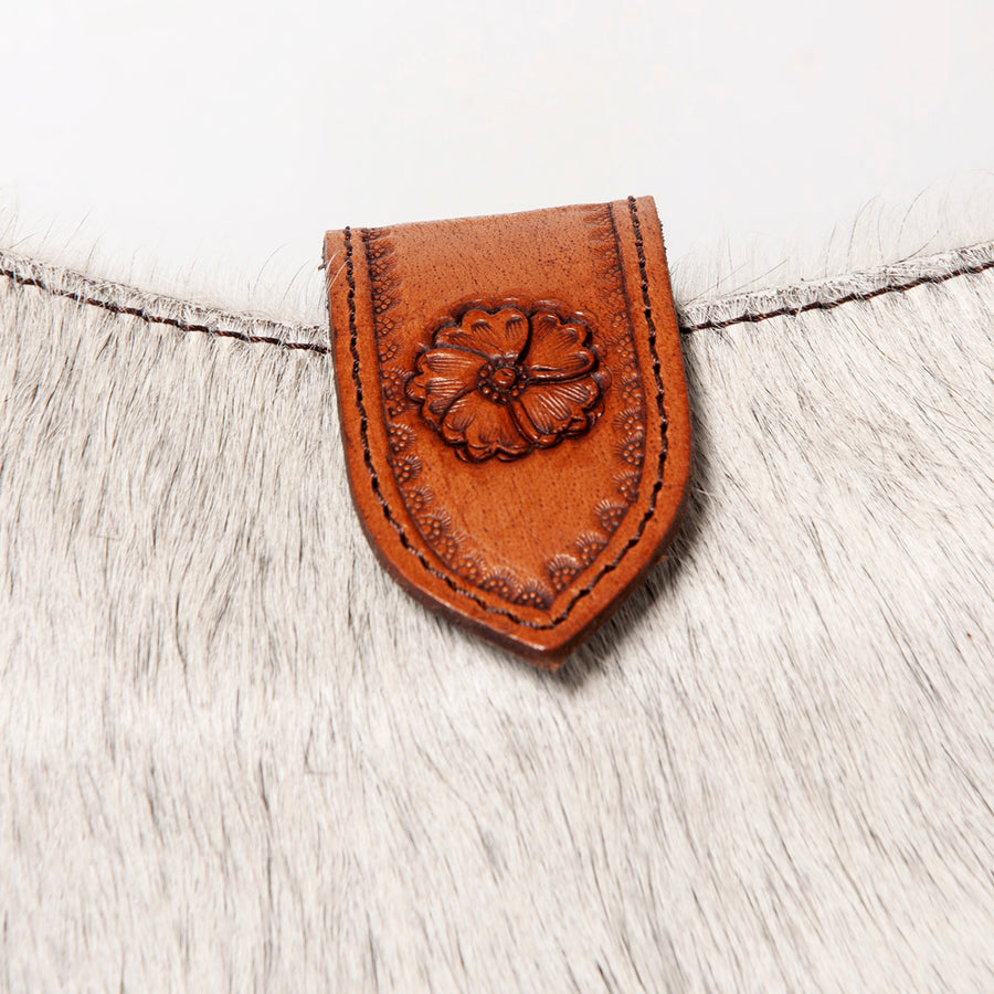 OHLAY Hobo Hand Tooled Hair-On Genuine Leather Women Bag Western Handbag Purse | Womens Handbags Belt for Summer