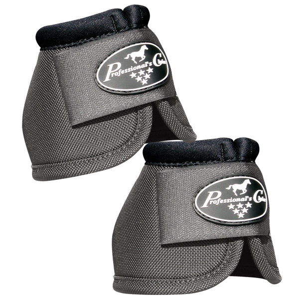 Professional Choice Tack Ballistic Overreach Horse Bell Boots Charcoal - Uhorse