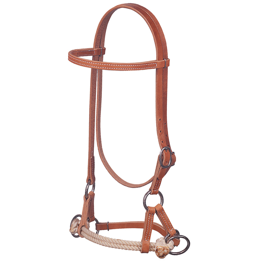 Weaver Leather Harness Side Pull with Double Rope by Hilason – Cowboy and equestrian accessories