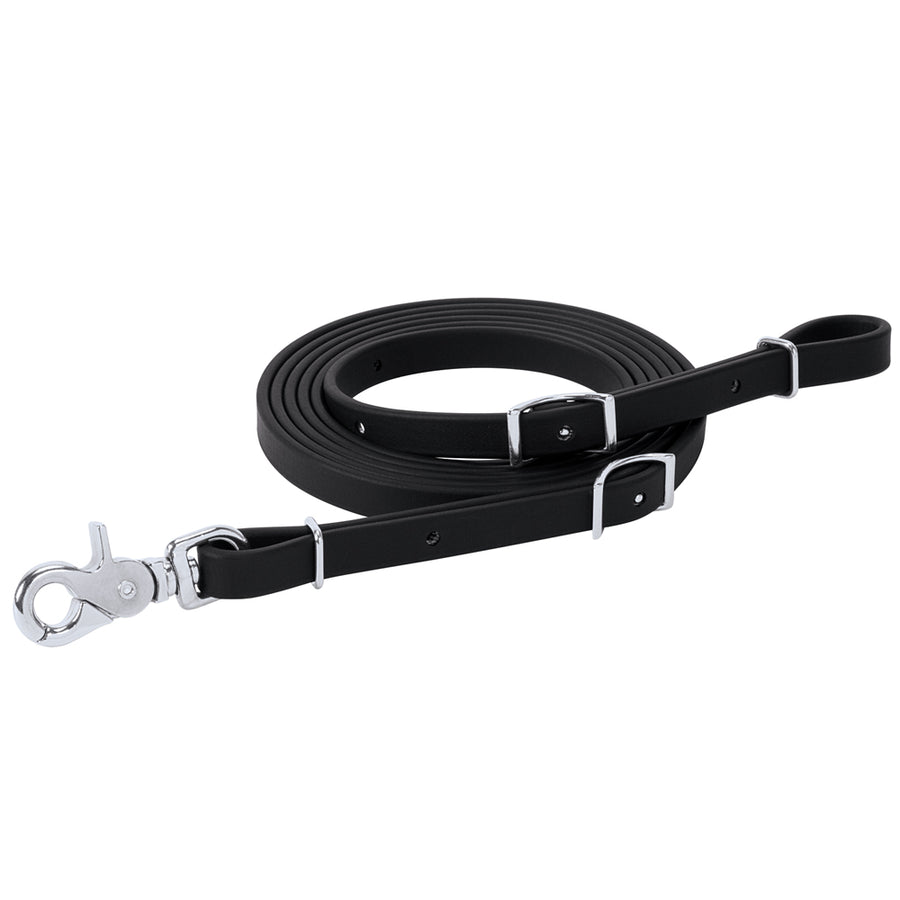 Weaver Leather Brahma Webb Roper Reins 1/2" x 8 Ft Black by Hilason – Cowboy and equestrian accessories