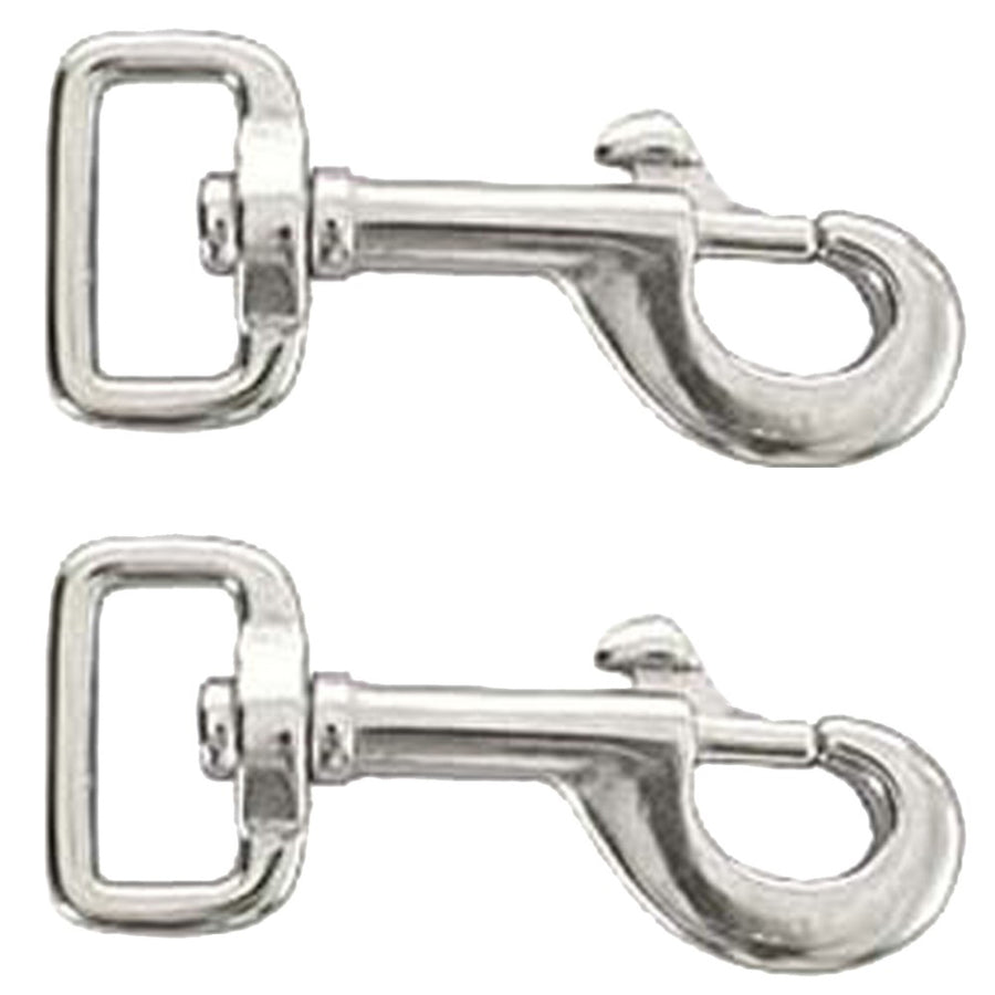 HIlason 1 Inch X 3 1/4 Die Cast Bolt Snap Nickel Plated Set Of 2 - Hilason