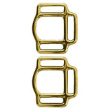 Hilason 1 Inch Solid Brass 3 Way Halter Square BOC Set of 2 - Uhorse