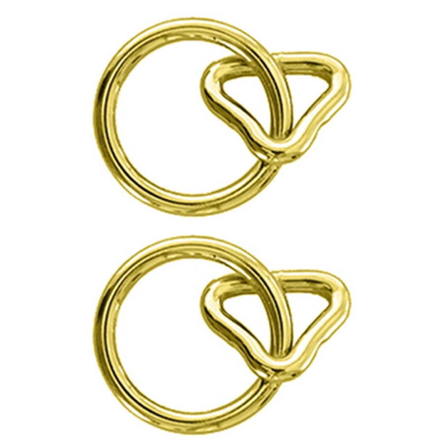 Hilason 1 Inch Loop 1/4 Ring Brass Plated Set of 2 - Uhorse