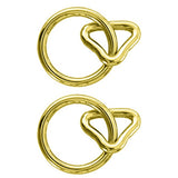 Hilason 1 Inch Loop 1/4 Ring Brass Plated - Uhorse
