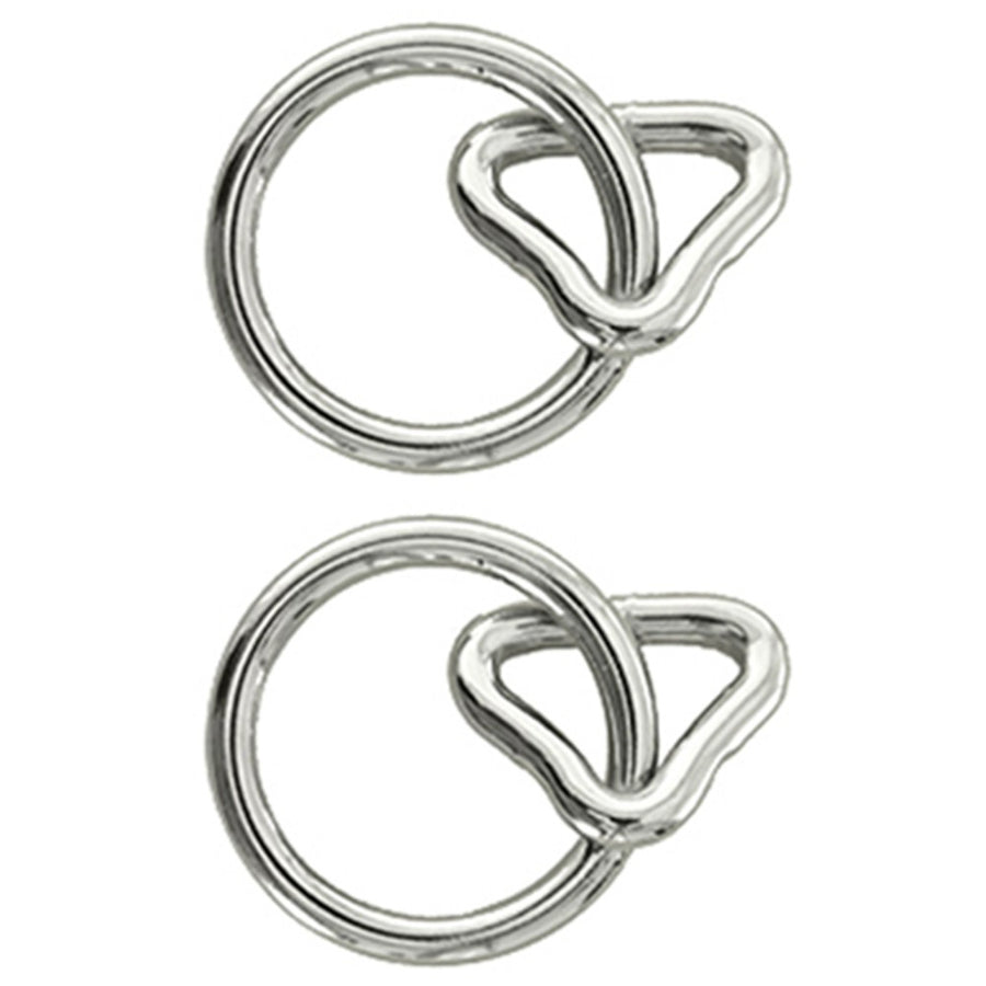 Hilason 1Inch Loop 1 1/4 Inch Ring Nickel Plated Set of 2 - Uhorse