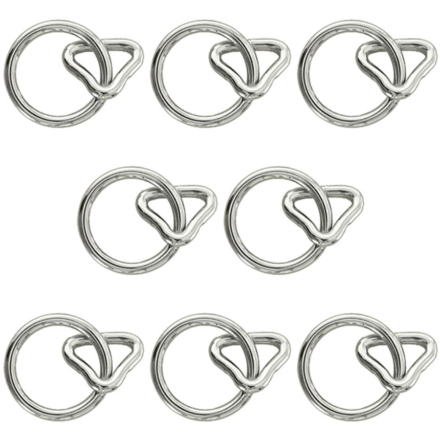 Hilason 1Inch Loop 1 1/4 Inch Ring Nickel Plated Set of 8 - Uhorse