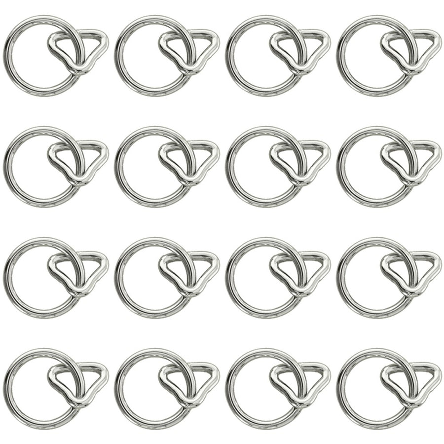 Hilason 1Inch Loop 1 1/4 Inch Ring Nickel Plated Set of 16 - Uhorse