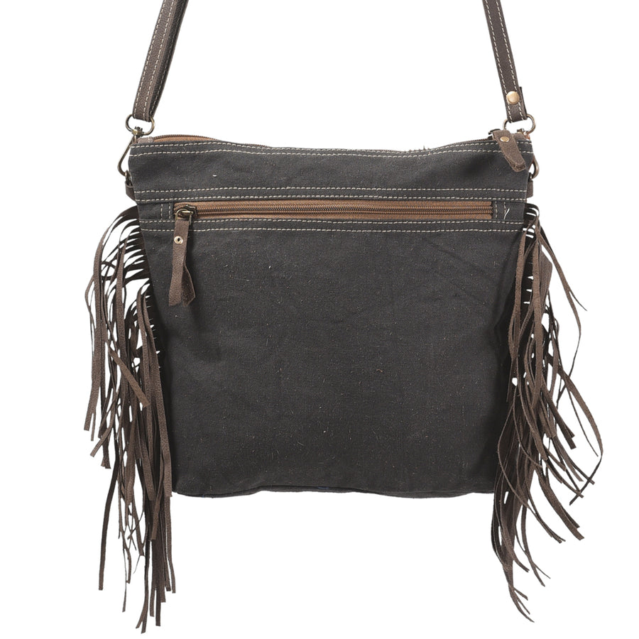OHLAY Backpack Upcycled Canvas Hair-On Genuine Leather Women Bag Western Handbag Purse Womens Handbags Belt for Purses Summer