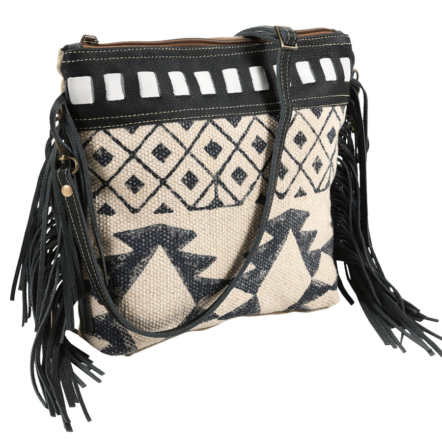 OHLAY KB352 Cross Body Upcycled Wool Upcycled Canvas Hair-On Genuine by Hilason – Cowboy and equestrian accessories
