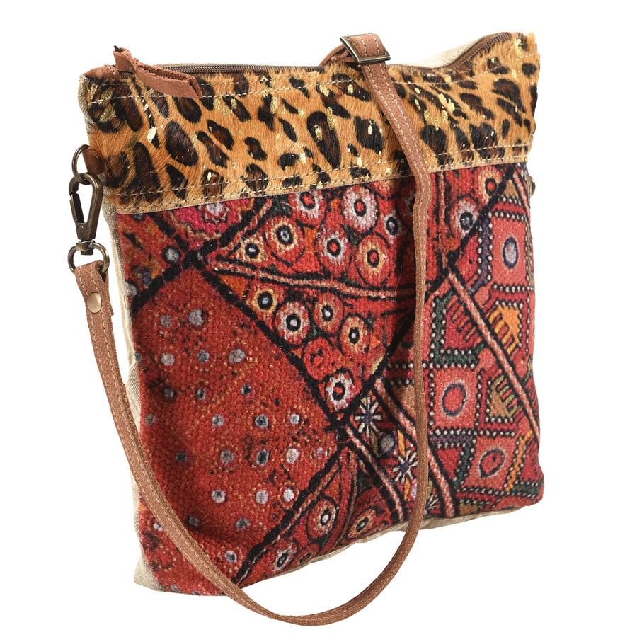 OHLAY KB353 Cross Body Upcycled Wool Upcycled Canvas Hair-On Genuine by Hilason – Cowboy and equestrian accessories