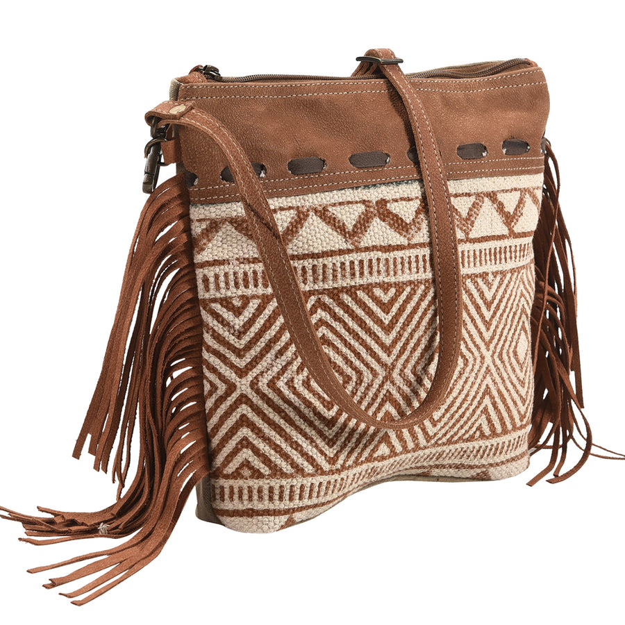 OHLAY KB357 Cross Body Upcycled Wool Upcycled Canvas Genuine Leather by Hilason – Cowboy and equestrian accessories