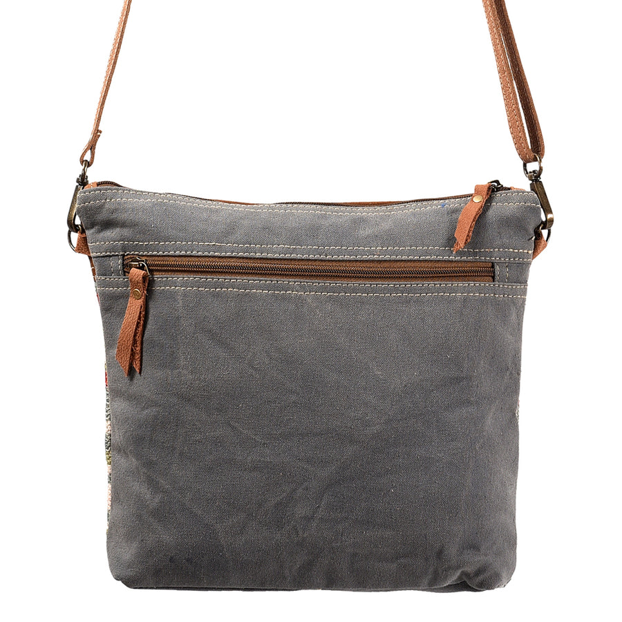 OHLAY Bucket Upcycled Wool Canvas Hair On Genuine Leather Women Bag Western Handbag Purse | Womens Handbags Belt for Summer