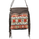 OHLAY MESSENGER Upcycled Wool Upcycled Canvas Hair-on Genuine Leather women bag western handbag purse