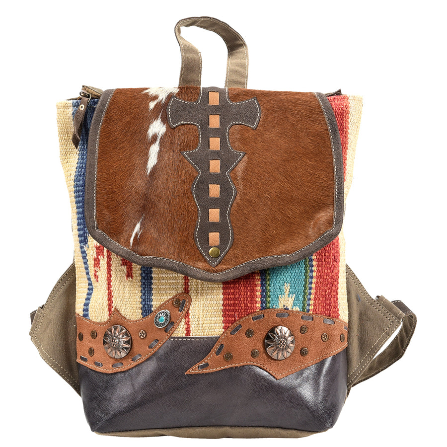 Ohlay Heritage Bucket Bag: Upcycled Canvas & Artisan Leather