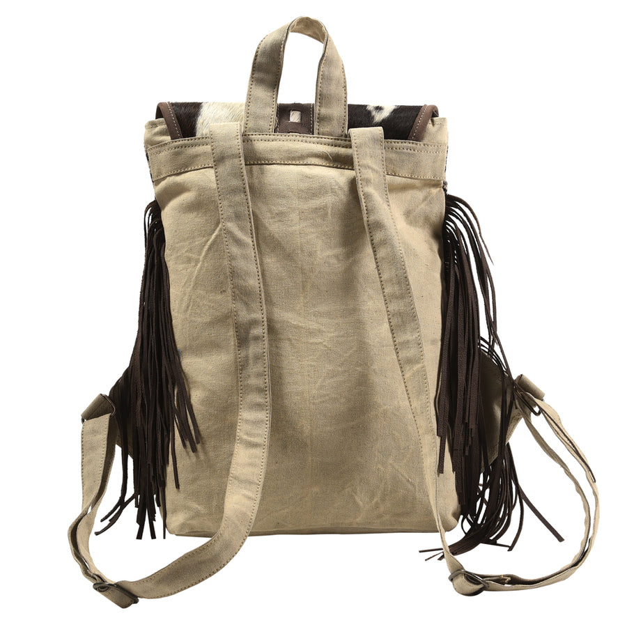 OHLAY Bucket Upcycled Wool Canvas Hair On Genuine Leather Women Bag Western Handbag Purse | Womens Handbags Belt for Summer
