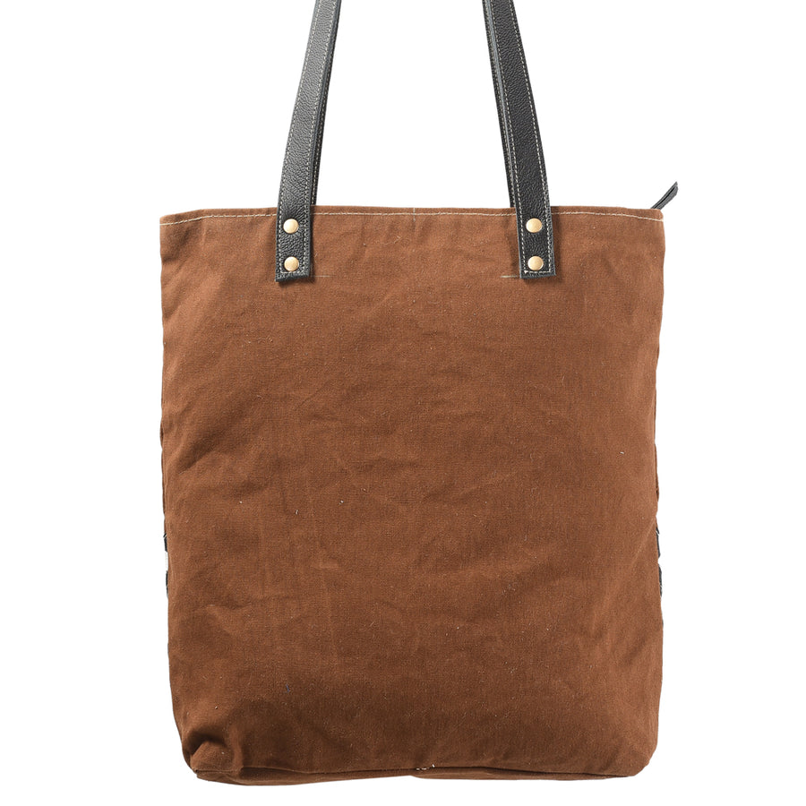 OHLAY KB379 TOTE Upcycled Wool Canvas Hair-on Genuine Leather women bag western handbag purse