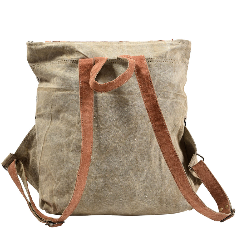OHLAY Bucket Upcycled Wool Canvas Hair On Genuine Leather Women Bag Western Handbag Purse | Womens Handbags Belt for Summer