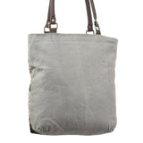 OHLAY KB383 TOTE Upcycled Wool Upcycled Canvas Hair-on Genuine Leather women bag western handbag purse