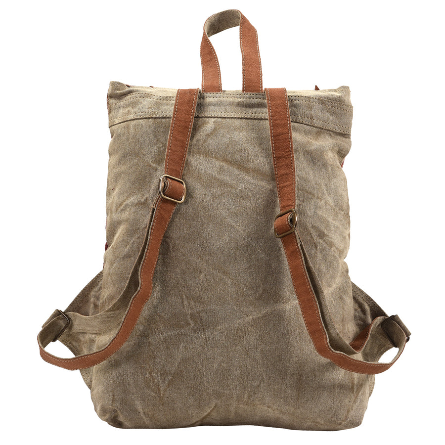 OHLAY Bucket Upcycled Wool Canvas Hair On Genuine Leather Women Bag Western Handbag Purse | Womens Handbags Belt for Summer